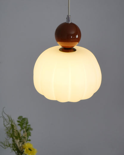 Sculptural Mini Pendant Light with Rounded Acrylic Shade for Dining Rooms, Bedrooms & Kitchen Nooks – 5.5-Inch White Globe Fixture, Adjustab