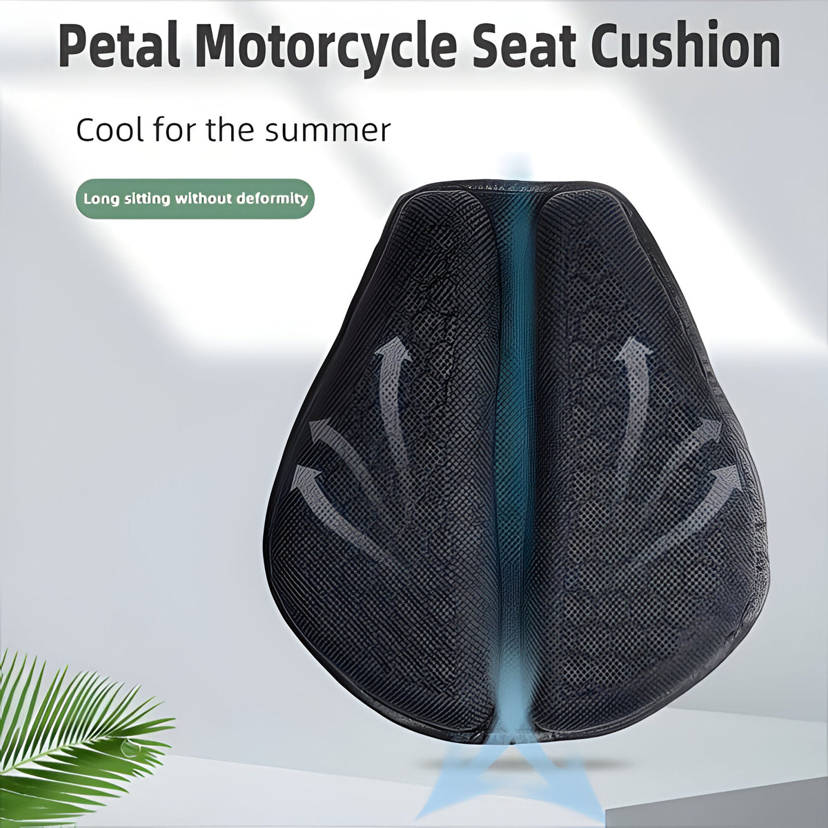 Gel Motorcycle Seat Cushion with Shock Absorption for Long Rides – Breathable Honeycomb Design, Non-Slip Bottom, Universal Fit for Touring