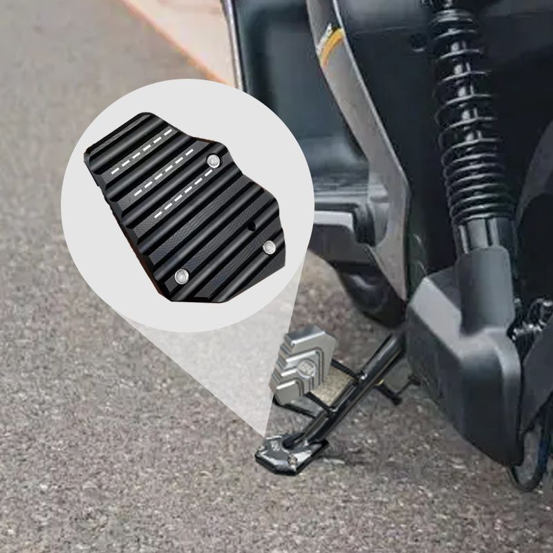 Motorcycle Accessory | Kickstand Enlarger Plate with Non-Slip Design | Enhanced Stability for Safe Parking