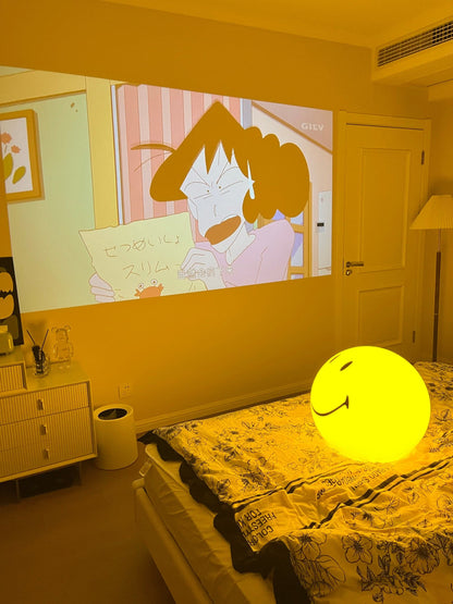 Cheerful Glow Night Light for Kids | 9 in Polypropylene LED Desk Lamp Yellow USB Rechargeable Bedside Reading Light Playroom Decor Nursery A