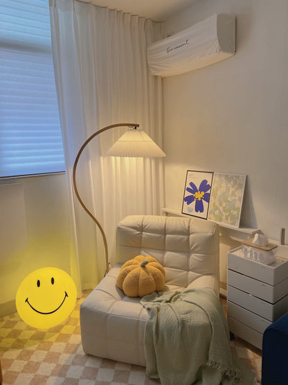 Cheerful Glow Night Light for Kids | 9 in Polypropylene LED Desk Lamp Yellow USB Rechargeable Bedside Reading Light Playroom Decor Nursery A