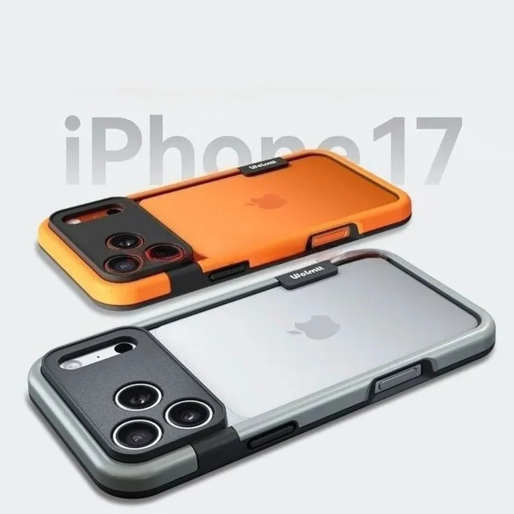 Dual-Tone Protective iPhone Case with Raised Camera Ring – Shock-Absorbing Silicone Frame for All iPhone 13 14 15 16 17 Series Air Pro Max