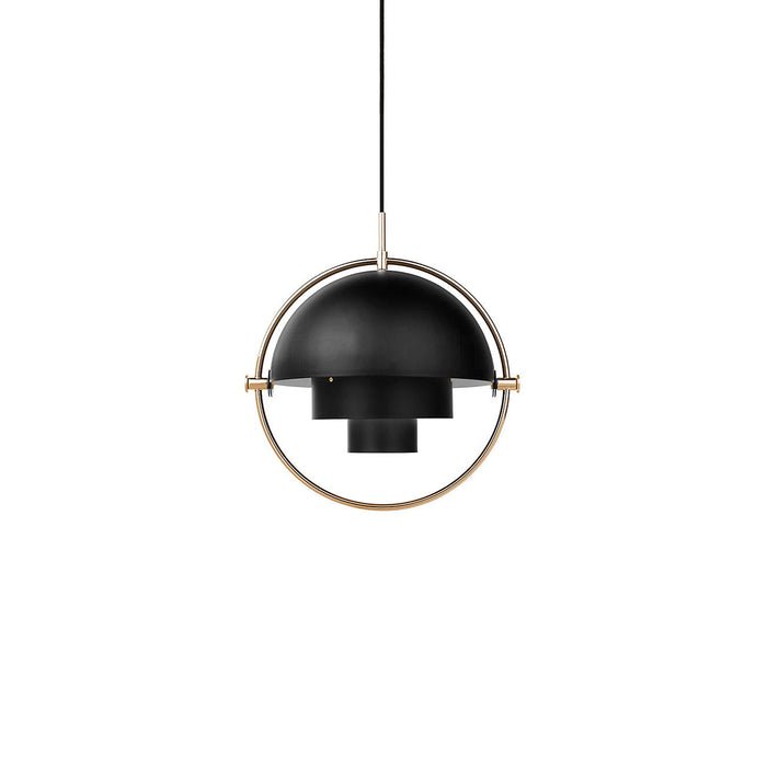 Rotating Shade Ceiling Fixture Steel E27 Socket Black Brass Finish for Dining Table Modern Nordic Style Kitchen Island Light Adjustable Dire