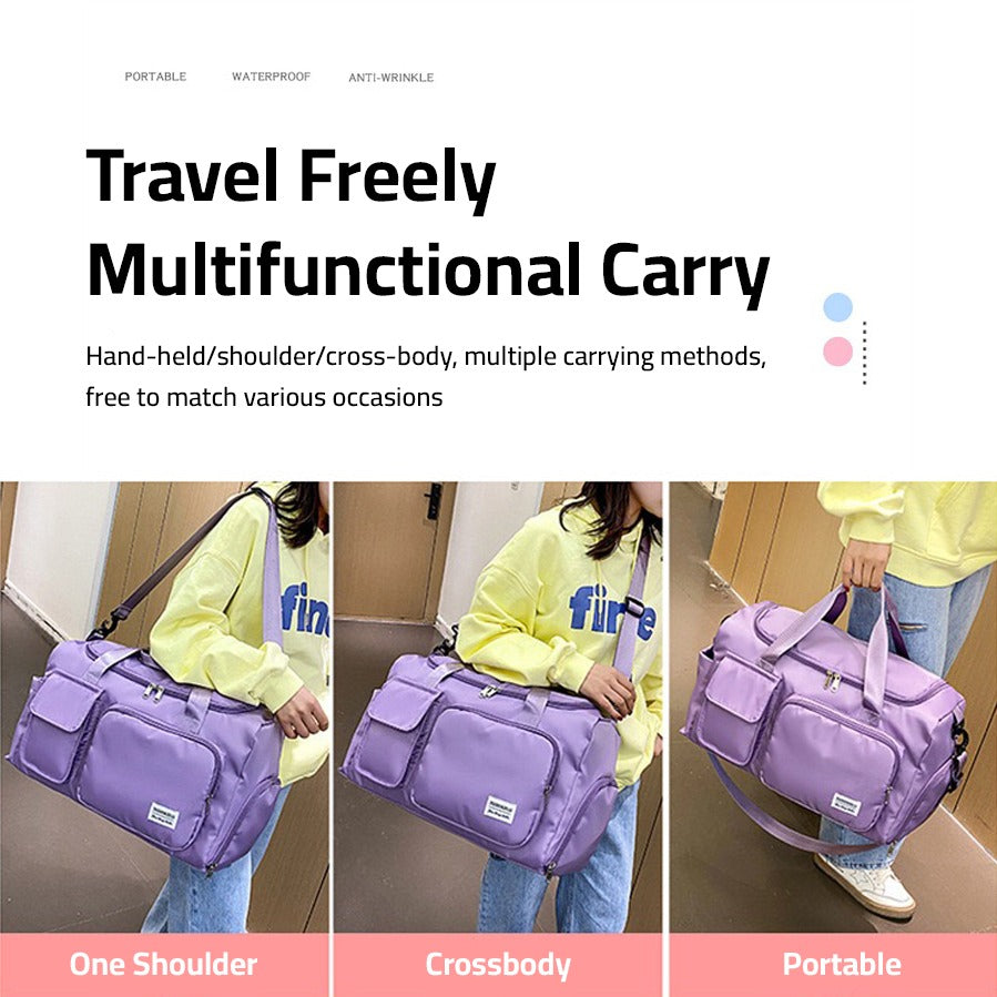 Gym Duffle Bag with Shoe Compartment – Multi-Pocket Travel Duffel for Sports & Weekends