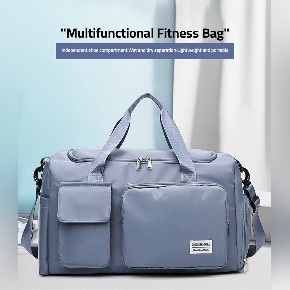 Gym Duffle Bag with Shoe Compartment – Multi-Pocket Travel Duffel for Sports & Weekends