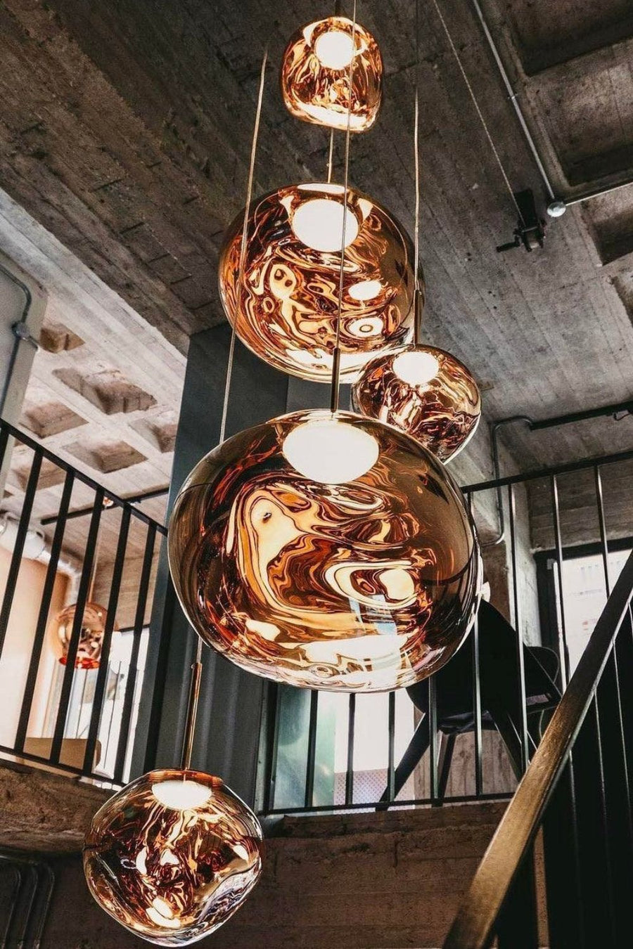 Reflective Globe Pendant Light Fixture with Adjustable Drop | Metal Hanging Ceiling Lamp for Kitchen Island Dining Room Living Space | Avail