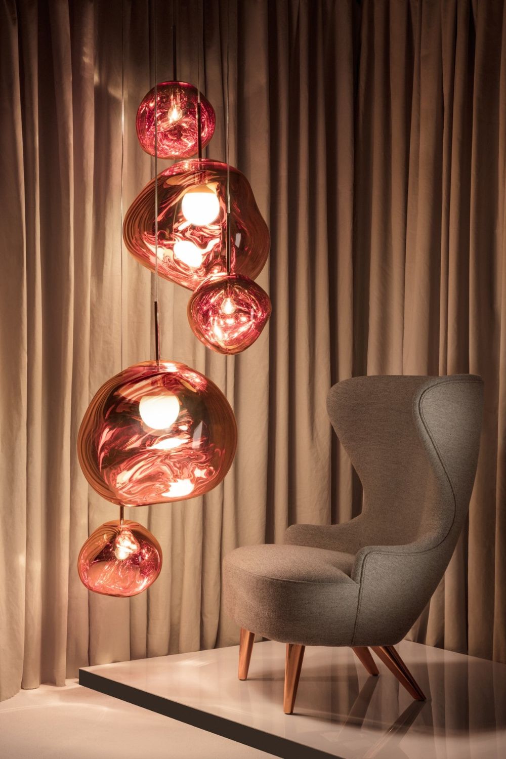 Reflective Globe Pendant Light Fixture with Adjustable Drop | Metal Hanging Ceiling Lamp for Kitchen Island Dining Room Living Space | Avail