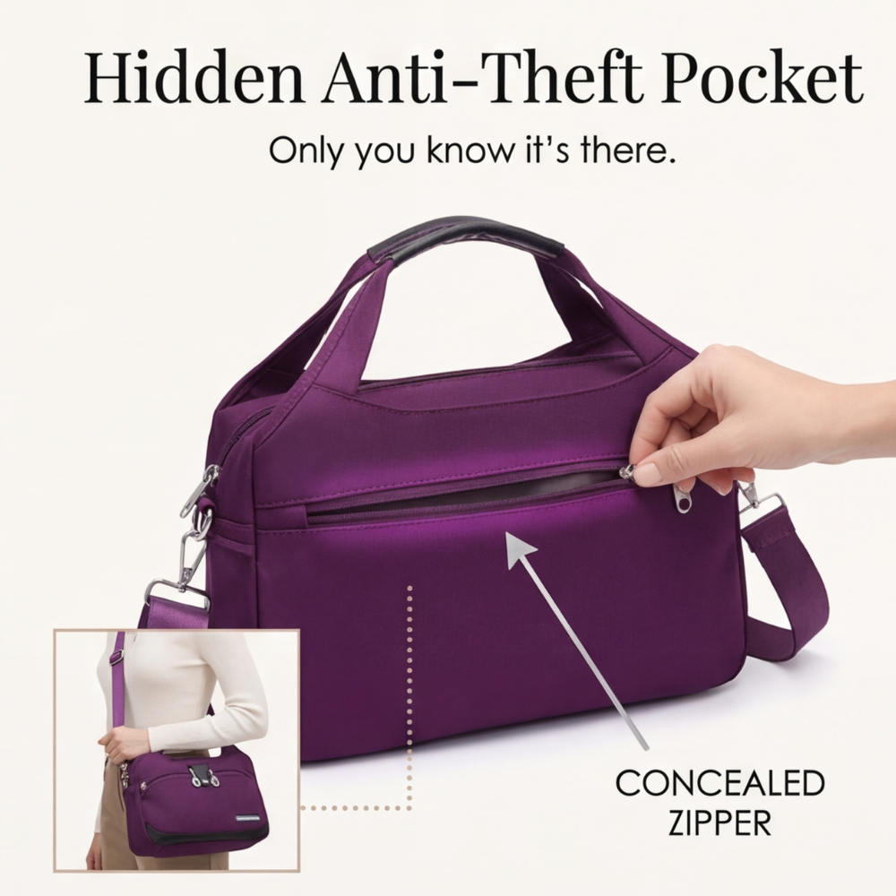 Multi Pocket Crossbody Bag with Anti-Theft Pocket | Compact Design for Effortless Organization