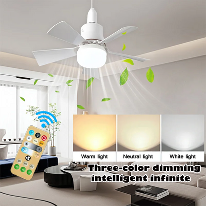 Multifunctional Ceiling Fan Light | 30W LED Dimming with Remote Control for Year-Round Comfort