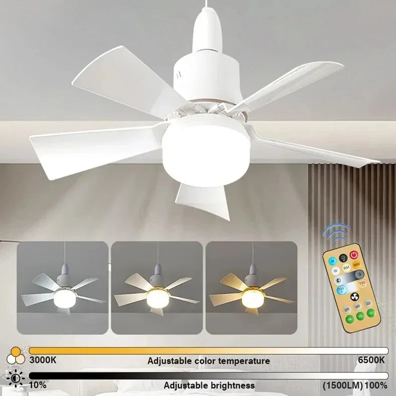 Multifunctional Ceiling Fan Light | 30W LED Dimming with Remote Control for Year-Round Comfort