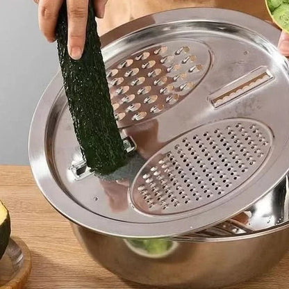 VEGGIELIVA – Stainless Steel Potato & Vegetable Slicer Set