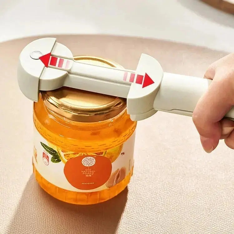 Magnetic Jar Opener Adjustable Grip Tool for Kitchen Lids Bottles Cans Stainless Steel Wall Mount Fridge Storage for Countertop Easy Twist