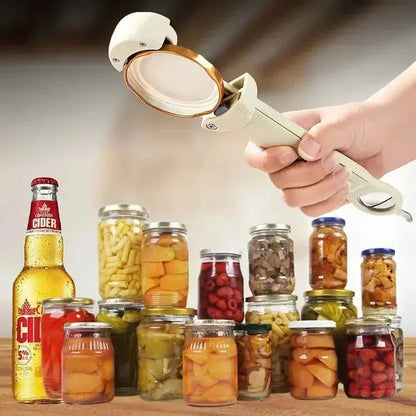 Magnetic Jar Opener Adjustable Grip Tool for Kitchen Lids Bottles Cans Stainless Steel Wall Mount Fridge Storage for Countertop Easy Twist