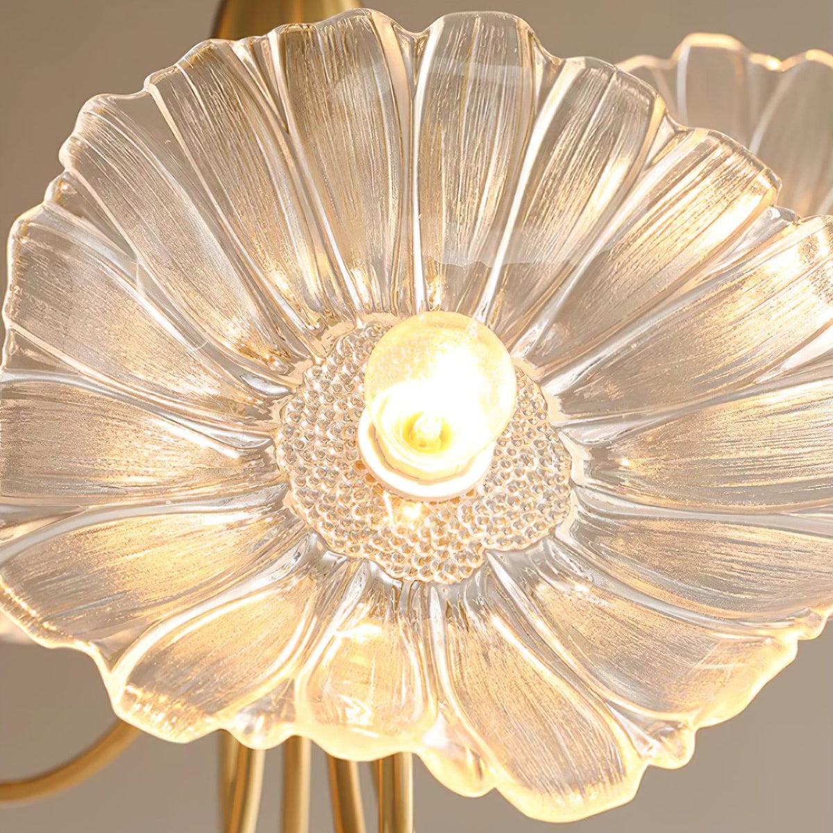 Frosted Glass Floral Flush Mount Ceiling Fixture 3-6 Light Semi-Flush Fixture for Bedroom Living Room Dining Room | Modern Decorative Overhe