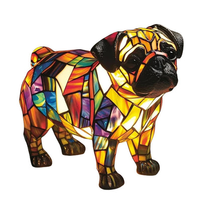 USB Powered Dog Breed LED Night Light 6 in Accent Lamp Warm Glow for Bedroom Nightstand Desk Shelf Decor Puppy Sculpture Chihuahua Corgi Dac