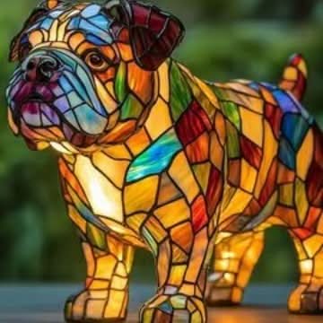 USB Powered Dog Breed LED Night Light 6 in Accent Lamp Warm Glow for Bedroom Nightstand Desk Shelf Decor Puppy Sculpture Chihuahua Corgi Dac