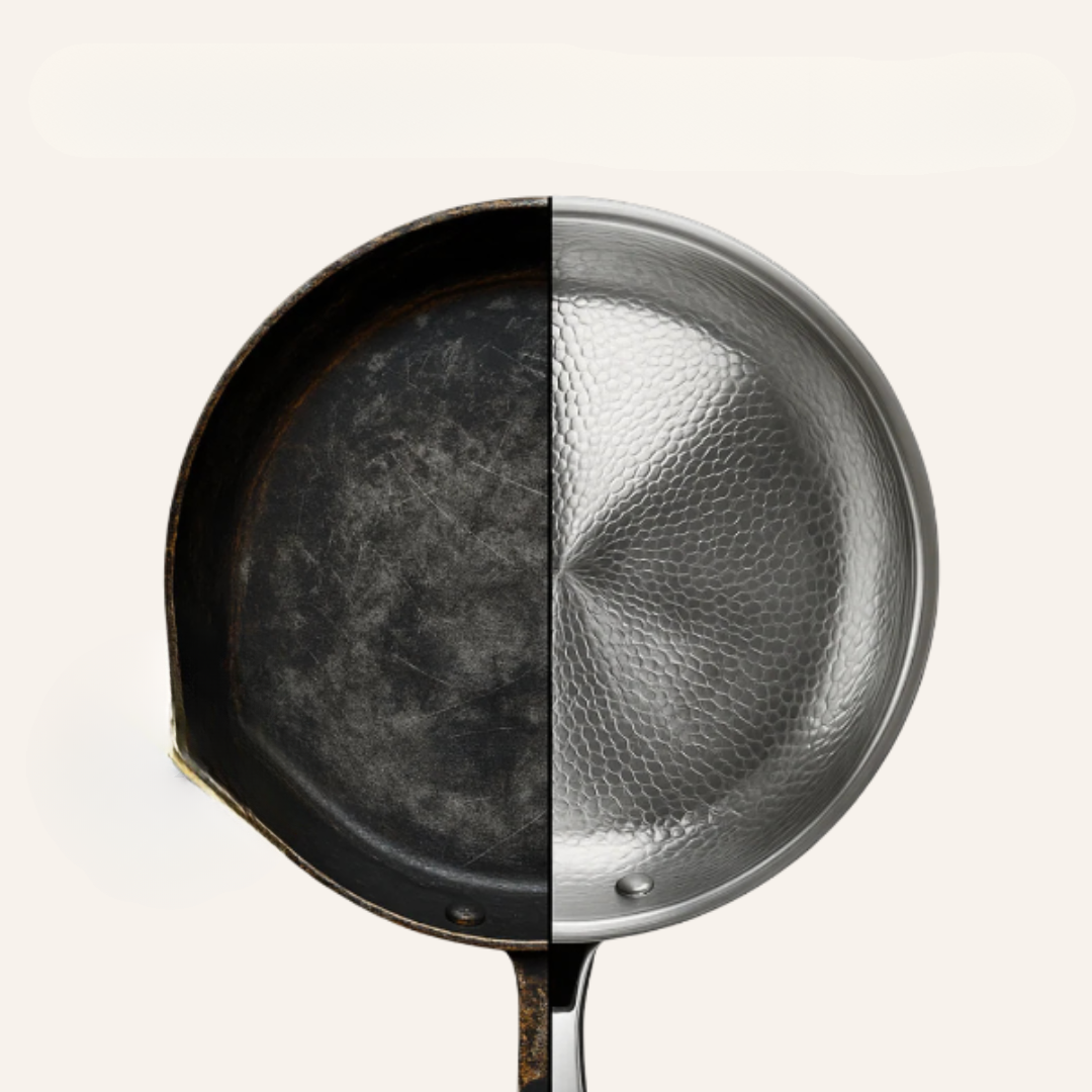 Titanium Skillet 10.2" Hammered Surface Chemical-Free Cooking Induction Gas Electric Compatible Kitchen Frypan for Stovetop Searing Sautéing