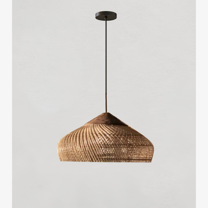 Charme naturel | Suspension en rotin à hauteur réglable | Luminaire suspendu de cuisine chaleureux pour une ambiance cosy