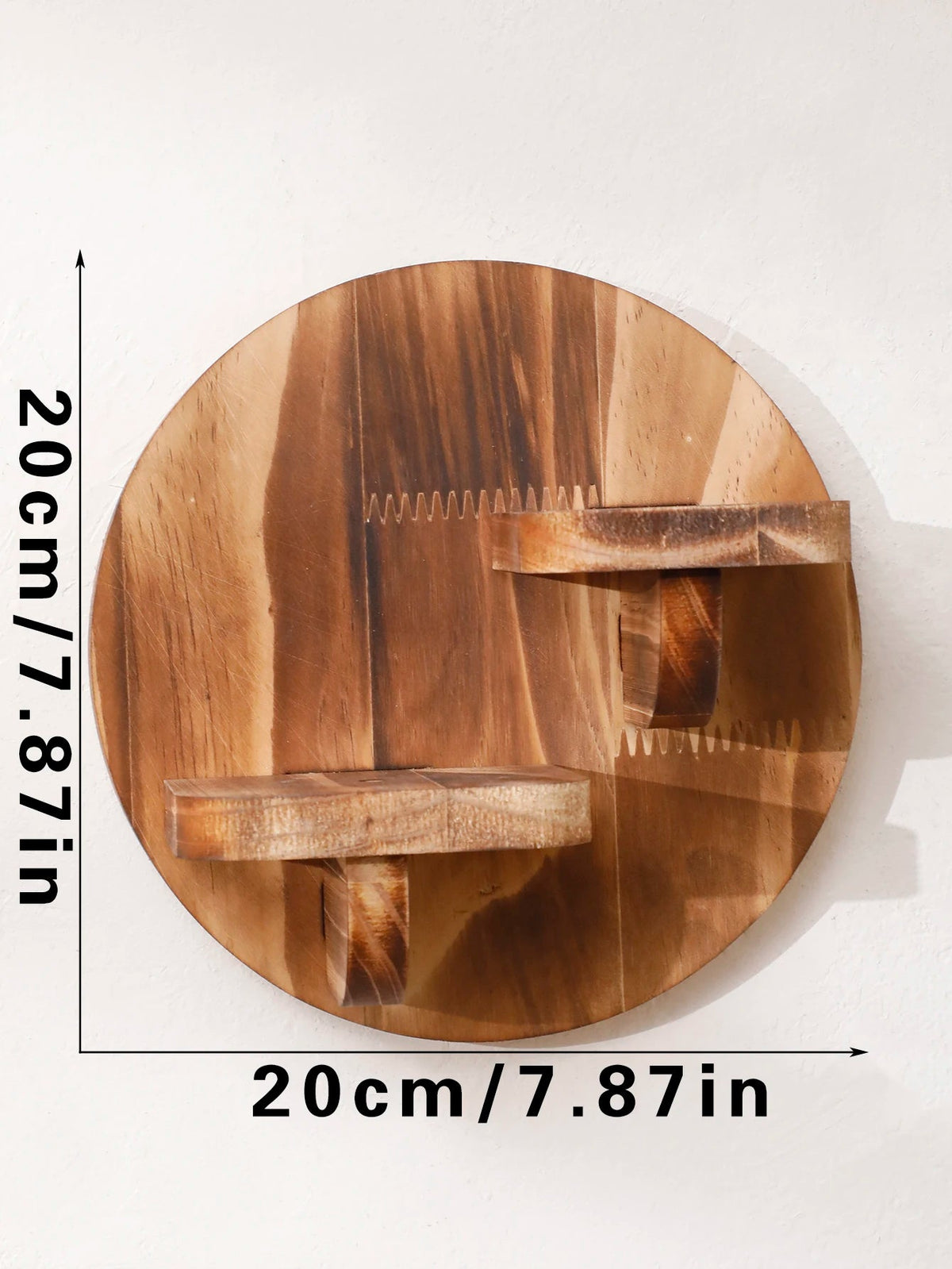 Natural Wood Floating Wall Shelf with Unique Grain | Stylish Decor for Small Spaces