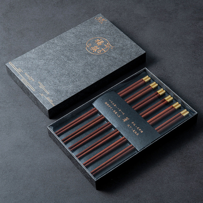 Natural Wood Japanese Chopsticks Set with Gift Box – Elegant Dining Experience