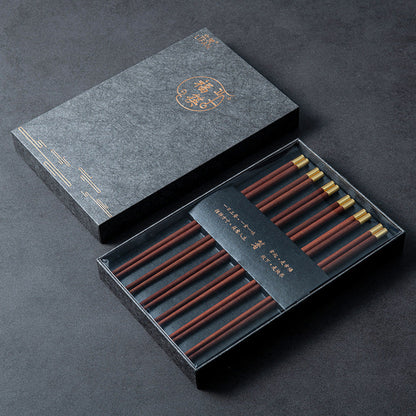 Natural Wood Japanese Chopsticks Set with Gift Box – Elegant Dining Experience