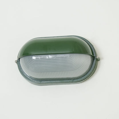 Applique murale extérieure industrielle avec abat-jour en verre nervuré – Luminaire résistant aux intempéries pour porches, patios, entrées, portes et jardins