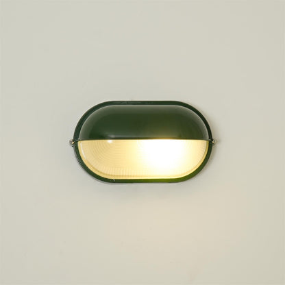 Applique murale extérieure industrielle avec abat-jour en verre nervuré – Luminaire résistant aux intempéries pour porches, patios, entrées, portes et jardins