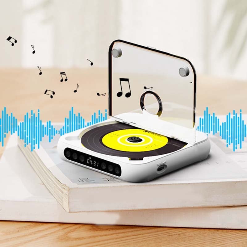Portable CD Player with Bluetooth 5.3 Wireless Connectivity, USB-C Charging, Compact Lightweight Music Player for Headphones and Speakers, S