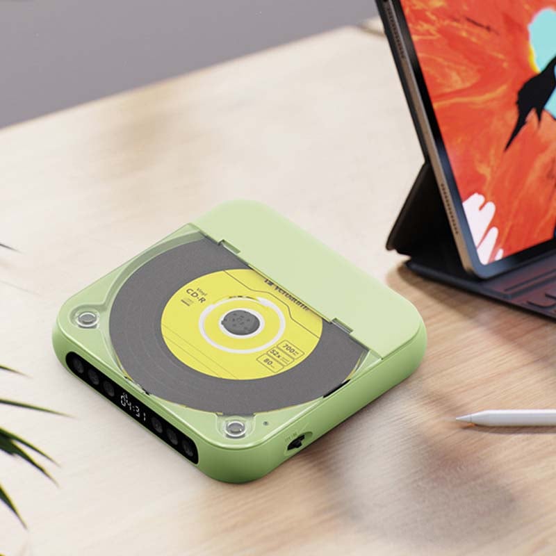 Portable CD Player with Bluetooth 5.3 Wireless Connectivity, USB-C Charging, Compact Lightweight Music Player for Headphones and Speakers, S