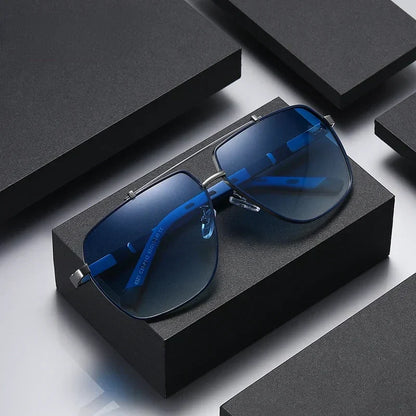 Polarized Aviator Sunglasses for Men UV400 Protection Metal Frame Blue Green Brown Black