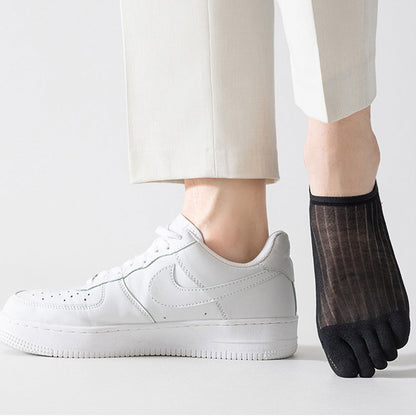 Low-Cut Toe Socks with Grip for Women & Men – Five-Toe Design, Non-Slip Liner Socks for Loafers, Flats & Sneakers