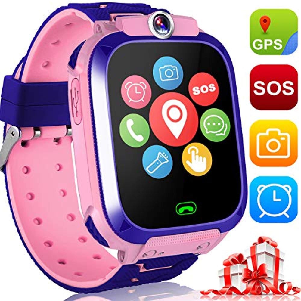 Kids GPS Smartwatch with Two-Way Calling, SOS Button & Real-Time Location Tracking for Boys & Girls