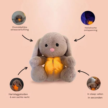 Illuminated Heartbeat Stuffed Animal for Sleep Support | Cozy Companion Toy with Soothing Sound and Gentle Glow for Kids and Grownups