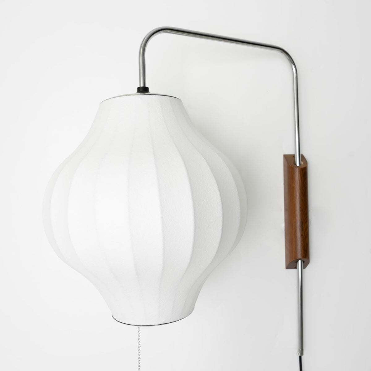 Plug-In Wall Sconce with Swivel Bracket & Frosted Glass Shade – 16 in Height, 59 in Cord – Adjustable Bedroom & Living Room Accent Light for
