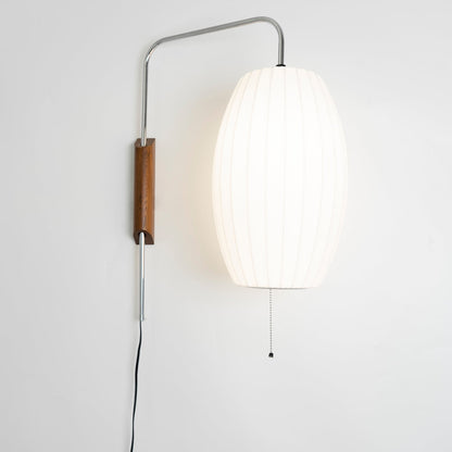 Plug-In Wall Sconce with Swivel Bracket & Frosted Glass Shade – 16 in Height, 59 in Cord – Adjustable Bedroom & Living Room Accent Light for