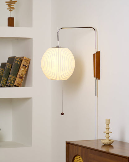 Modern Sconce Light Fixture with Walnut Accent for Bedroom Reading Nook Hallway 11x16 inch Wall Mount LED Compatible
