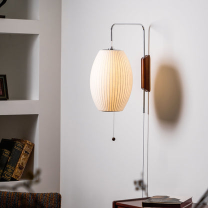 Plug-In Wall Sconce with Swivel Bracket & Frosted Glass Shade – 16 in Height, 59 in Cord – Adjustable Bedroom & Living Room Accent Light for