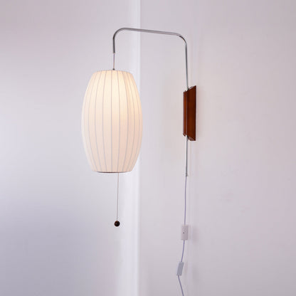 Plug-In Wall Sconce with Swivel Bracket & Frosted Glass Shade – 16 in Height, 59 in Cord – Adjustable Bedroom & Living Room Accent Light for