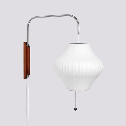 Modern Sconce Light Fixture with Walnut Accent for Bedroom Reading Nook Hallway 11x16 inch Wall Mount LED Compatible