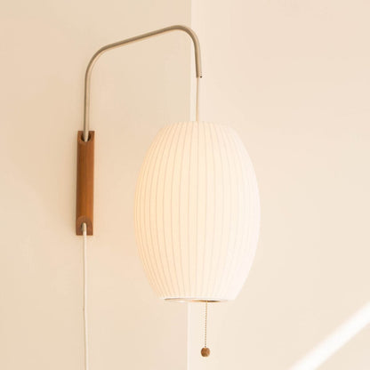 Modern Sconce Light Fixture with Walnut Accent for Bedroom Reading Nook Hallway 11x16 inch Wall Mount LED Compatible