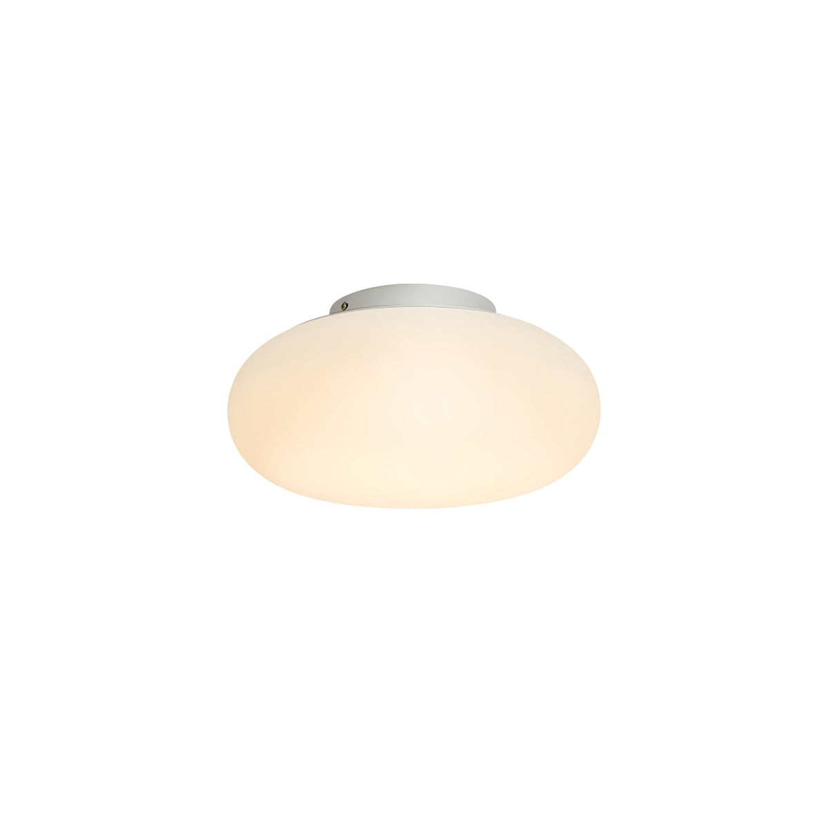 Flush Mount LED Light Fixture White Metal Round 8-Inch for Bedroom Living Room Hallway Office Indoor Low Profile Modern Ceiling Lamp 12W 110