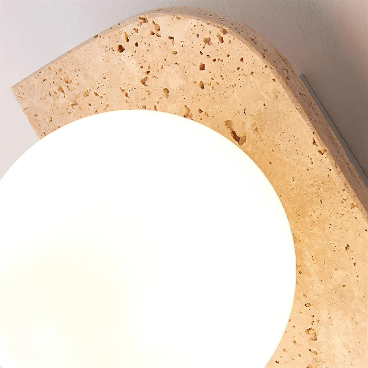 Natural Stone Sconce with G9 Socket – Textured Travertine Accent Fixture for Powder Rooms, Corridors & Bedrooms – 7W LED Compatible – Single