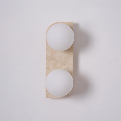 Natural Stone Sconce with G9 Socket – Textured Travertine Accent Fixture for Powder Rooms, Corridors & Bedrooms – 7W LED Compatible – Single