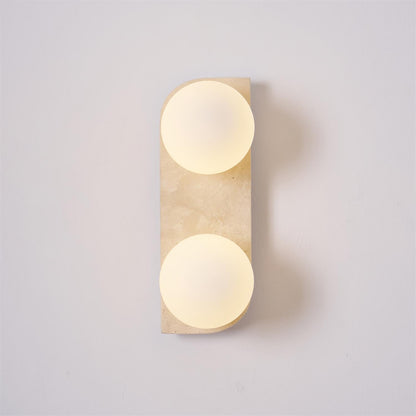 Natural Stone Sconce with G9 Socket – Textured Travertine Accent Fixture for Powder Rooms, Corridors & Bedrooms – 7W LED Compatible – Single