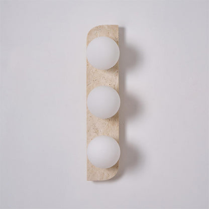 Natural Stone Sconce with G9 Socket – Textured Travertine Accent Fixture for Powder Rooms, Corridors & Bedrooms – 7W LED Compatible – Single