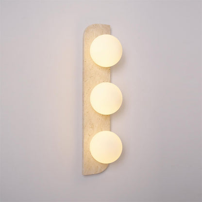 Natural Stone Sconce with G9 Socket – Textured Travertine Accent Fixture for Powder Rooms, Corridors & Bedrooms – 7W LED Compatible – Single