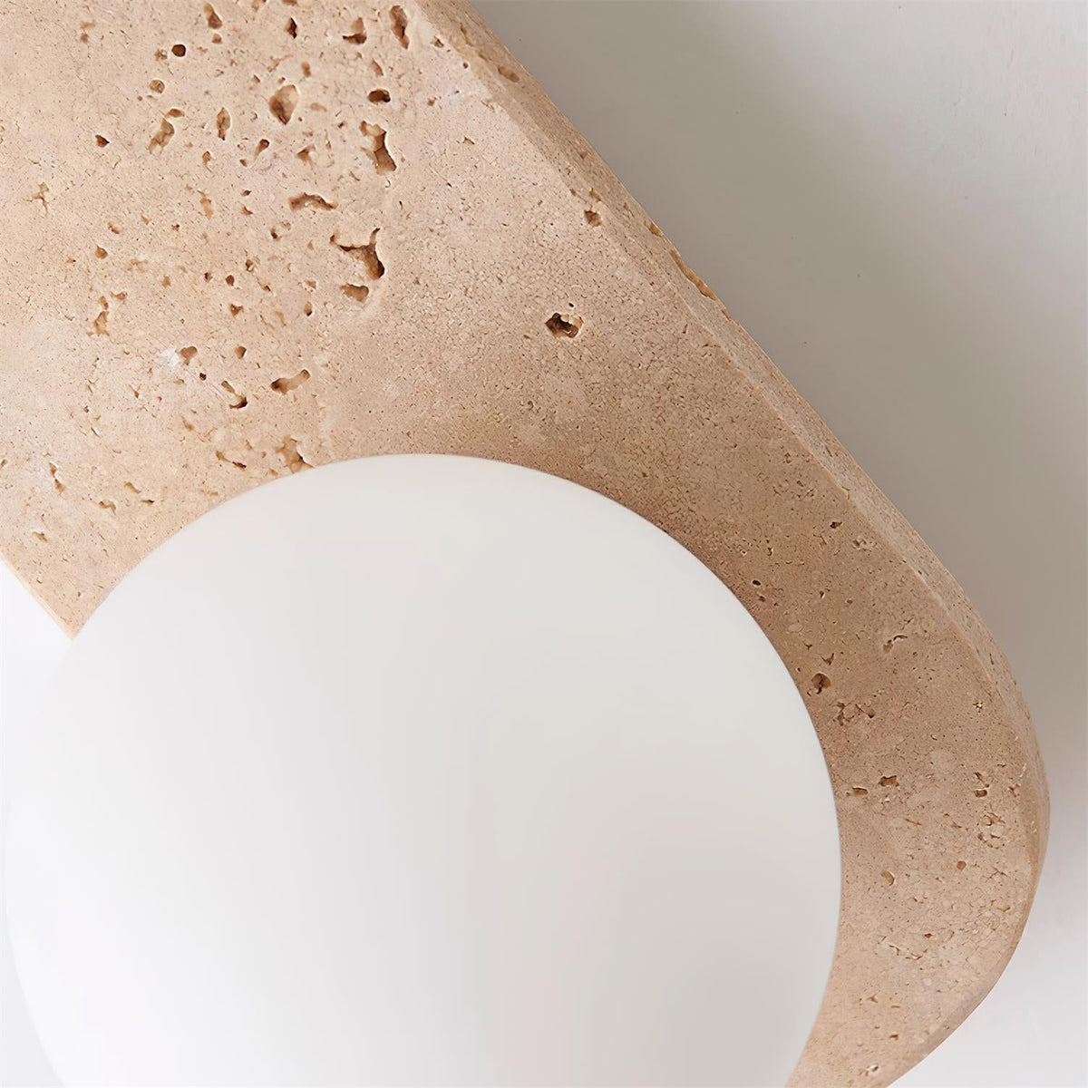 Natural Stone Sconce with G9 Socket – Textured Travertine Accent Fixture for Powder Rooms, Corridors & Bedrooms – 7W LED Compatible – Single