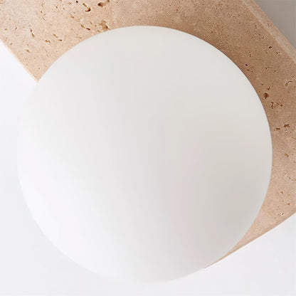 Natural Stone Sconce with G9 Socket – Textured Travertine Accent Fixture for Powder Rooms, Corridors & Bedrooms – 7W LED Compatible – Single