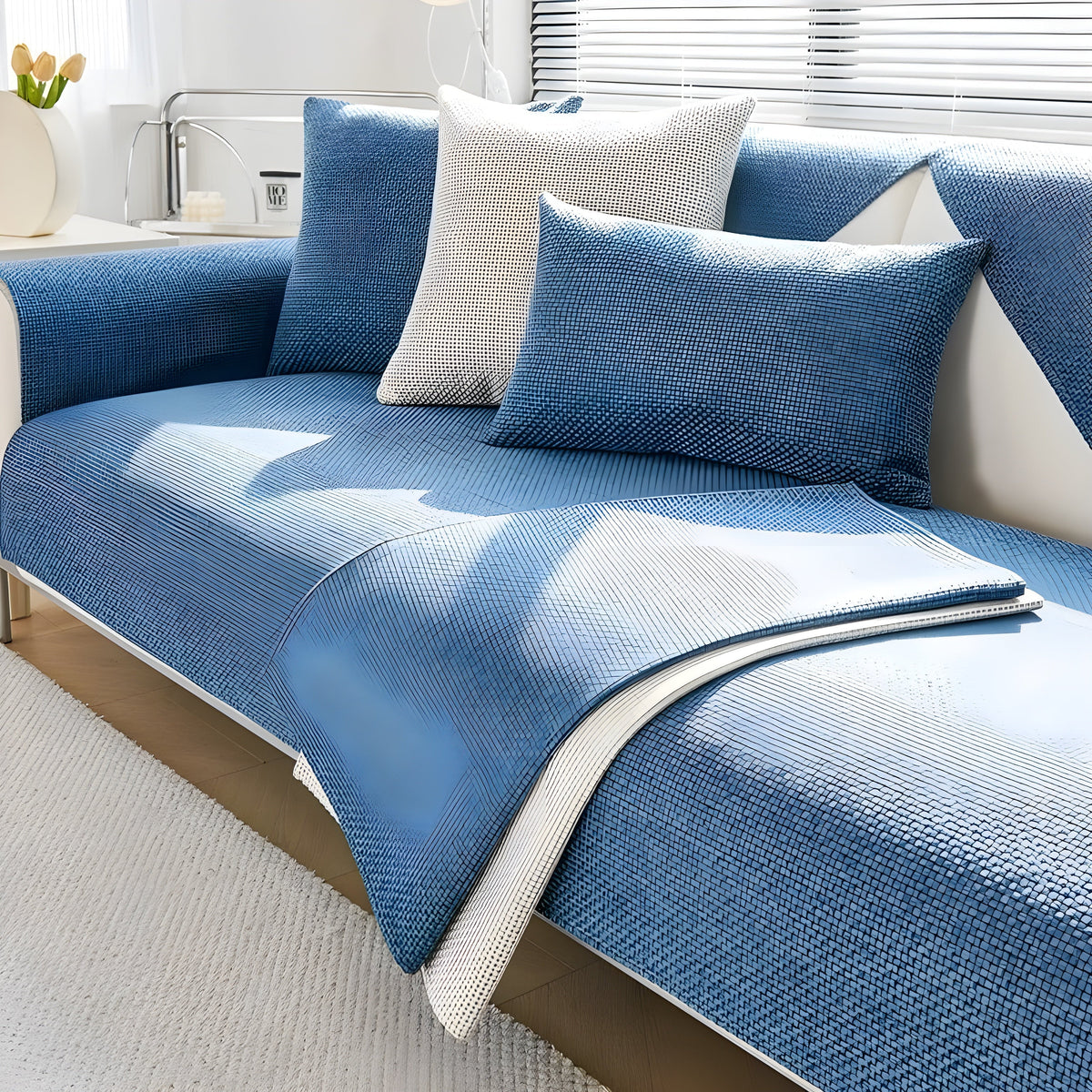 Nerina Sofa Cover - Non-Slip Polyester, Nordic Design