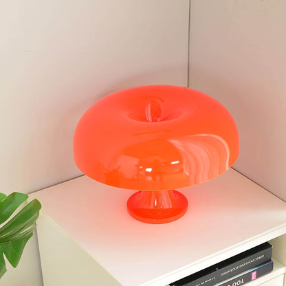 Mushroom Desk Lamp with Curved Metal Shade for Bedroom Nightstand Office Reading Study Ambient Lighting E14 Socket 40W Max 12.6 in Tall Mode
